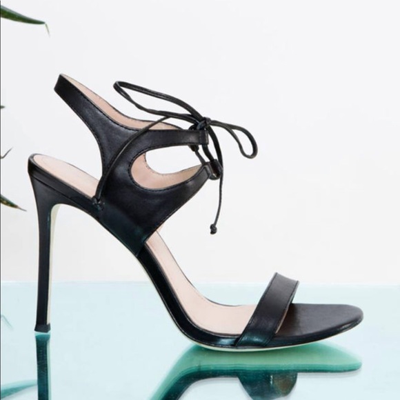 Leather Gladiator LaceUp Stiletto High Heel Sandal - Picture 3 of 7